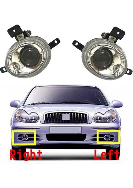 1 Çift Araba Ön Tampon Sis Farları Montajı Sürüş Lambası Sis Farı Hyundai Sonata 2003 2004 2005 2006 2007 (Yurt Dışından)