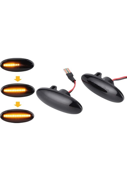 Nissan Navara D22 NP300 1998-2005 Datsun Frontier Fiera Için LED Dinamik Ön Çamurluk Yan Işaret Lambası Dönüş Sinyal Lambası (Yurt Dışından)