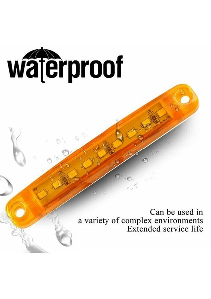 10 Adet Amber 9 LED Mühürlü Yan Işaretleyici Park Lambası Sinyal Işığı 12V Araba Kamyon Römork Kamyon Için (Yurt Dışından)