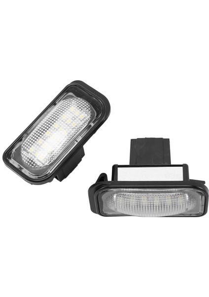 2 Adet Beyaz LED Plaka Lambası Mercedes Benz W203 Araç Plaka Lambası Benz W203 4d 2001-2007 (Yurt Dışından)