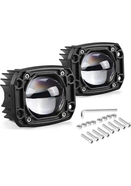 30W Sarı Beyaz Renk 12V LED Kare Spot 3 Inç Ön Sis Lambası Motosikletler Plaj Bisikletleri Arazi Için Uygun (Yurt Dışından)