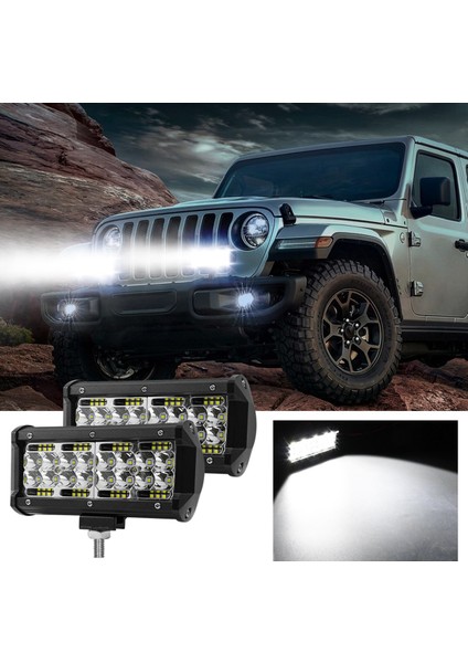 7 Inç 42W LED Çubuk Offroad 9-30V LED Işık Çubuğu Araba Çalışma Lambası Kamyonlar Için Traktör Suv Atv Niva 4x4 Oto Aksesuarları (Yurt Dışından)