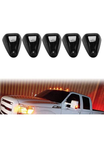 5x Kabin Tavan Üstü Işaretleyici Çalışan Araba Işıkları Seti Lamba Mercek Ampuller Sinyal Kamyon Suv Ford Ect Sarı Işık (Yurt Dışından)