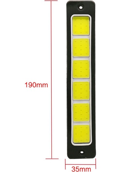 2 Adet Süper Parlak LED Gündüz Farları Araba Sürüş Sis Lambası Su Geçirmez Esnek Drl Cob LED Şerit 190X35MM 12V (Yurt Dışından) fiyatları