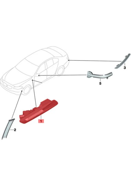 Otomobil Yüksek Kalite Sol Elektrokaplamalı Dönüş Sinyal Lambası Yan Işık Bmw 5 Serisi F10 F11 63137154167 Için Uygun (Yurt Dışından)