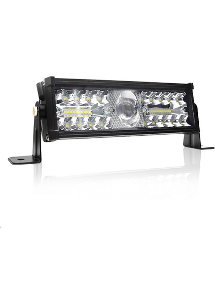 Offroad LED Işık Çubuğu 10 Inç 120W 3 Sıra LED Beyaz+Sarı Sis Farları Jeep Araba Traktör Kamyon Suv Atv Tekne Için (Yurt Dışından)
