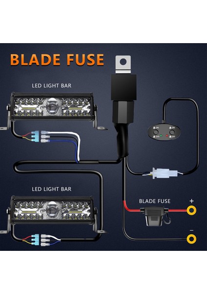 Offroad LED Işık Çubuğu 10 Inç 120W 3 Sıra LED Beyaz+Sarı Sis Farları Jeep Araba Traktör Kamyon Suv Atv Tekne Için (Yurt Dışından) modelleri