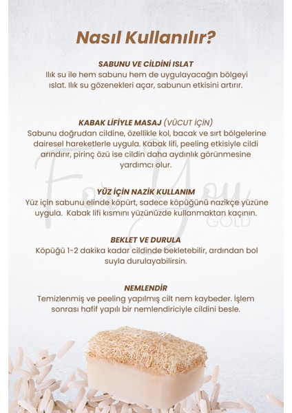 Kabak Lifli El Yapımı Pirinç Sabunu