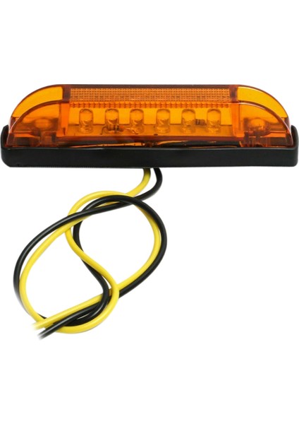 4 Inç Amber LED Işık 12V Kapalı Yardımcı Şerit Işıkları 6led Rv Deniz Teknesi (Yurt Dışından)