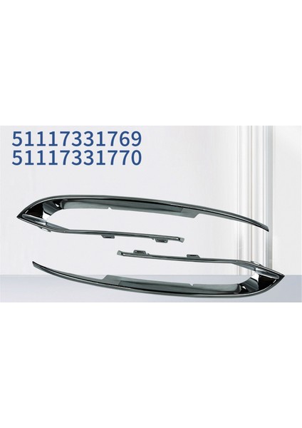Çift Araba Tampon Dekoratif Şerit (Lh + Rh) Bmw 5 Serisi Için F10 F11 Sis Lambası Çerçeve Trim 51117331769 51117331770 (Yurt Dışından) fırsatları