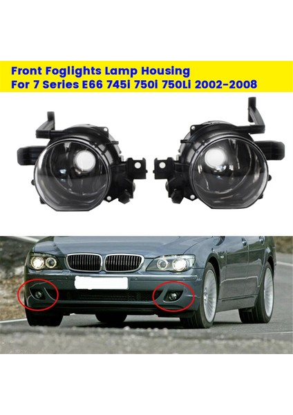 1 Çift Ön Sis Farı Lamba Yuvası 63176943415 63176943416 Bmw 7 Serisi E65 E66 730I 735I 740I 745I 760I 2002-2008 (Yurt Dışından)