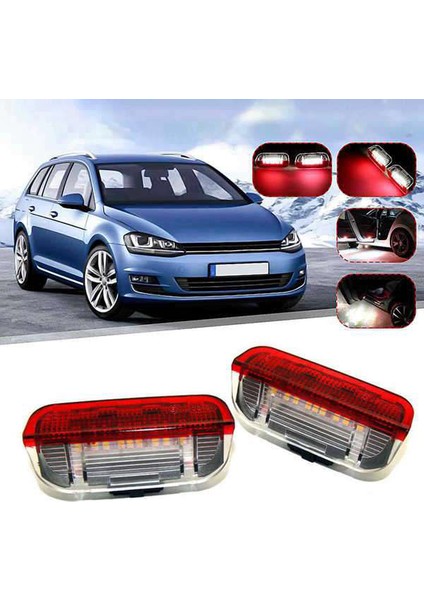 Adet Araba LED Kapı Uyarı Işığı Hoş Geldiniz Projektör Golf 6 7 Jetta Mk5 Mk6 Passat B6 B7 cc Tıguan Scirocco (Yurt Dışından) modelleri
