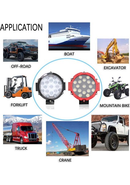 Otomatik Çalışma Lambaları Off Road Lambaları Servis Işıkları LED Işıklar Spot Işıklar Oto Aksesuarları, Siyah (Yurt Dışından) fiyatları