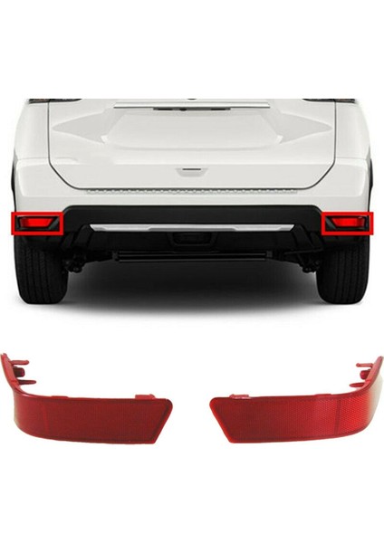 1 Çift Arka Tampon Reflektör Fren Lambası Arka Lambası Park Fren Lambası Sis Lambası Nissan Rogue 2017 2018 2019 (Yurt Dışından)