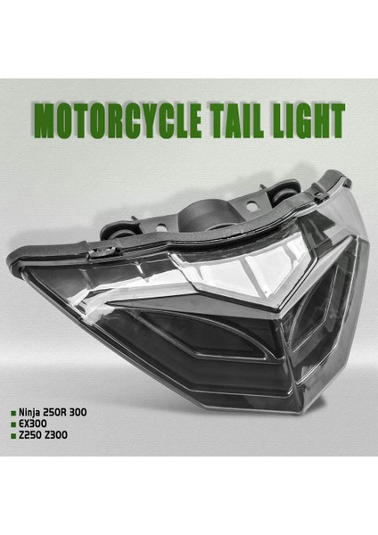 Motosiklet LED Park Lambaları Fren Arka Dönüş Sinyalleri Entegre Işık Kawasaki Ninja 250 300 EX300 Z250 2013-2018 (Yurt Dışından)