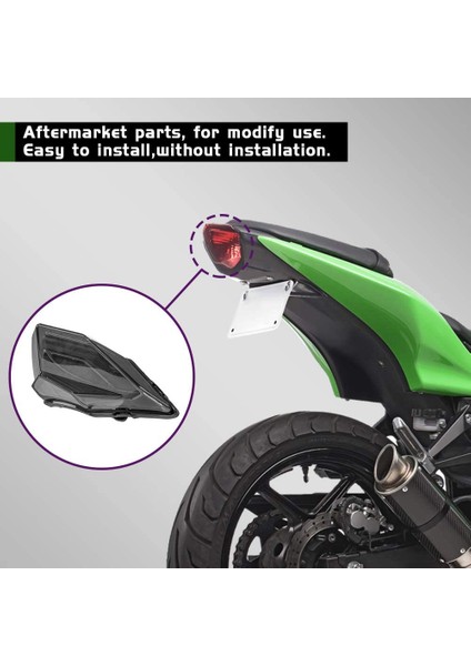 Motosiklet LED Park Lambaları Fren Arka Dönüş Sinyalleri Entegre Işık Kawasaki Ninja 250 300 EX300 Z250 2013-2018 (Yurt Dışından)