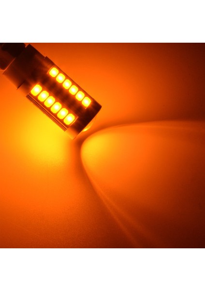 7440, T20 LED Ampuller Amber Sarı 900 Lümen Süper Parlak Dönüş Sinyalleri Işığı Fren Durdurma Park Lambası Yedekleme Ters Işık Kuyruk Ampul Dc 12V 3.6W (2'li Paket) (Yurt Dışından)