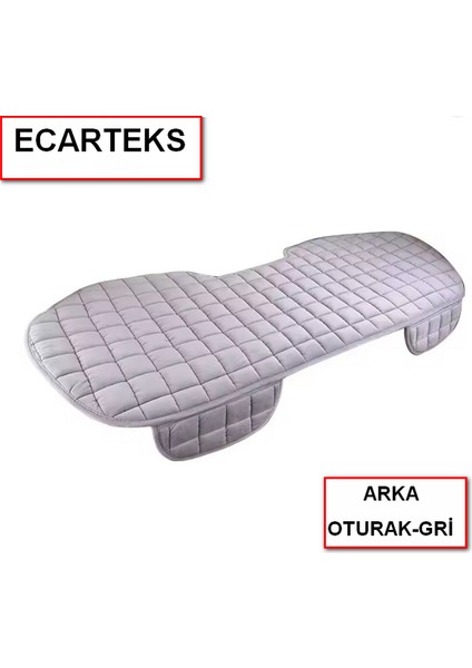 Renault Symbol Ecarteks Soft Ortopedik Cepli Oto Kılıf- Minder Seti (3 Parça) Gri