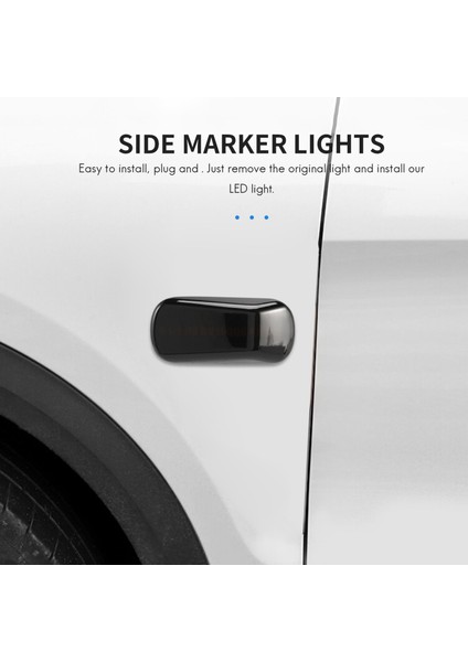 Araba LED Dinamik Yan Işaretleyici Sinyal Lamba Işığı Dönüş Lambası Honda Accord Civic Acura Cr-V Fit Jazz Odyssey Siyah (Yurt Dışından)