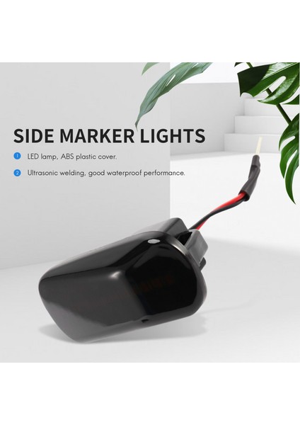 Araba LED Dinamik Yan Işaretleyici Sinyal Lamba Işığı Dönüş Lambası Honda Accord Civic Acura Cr-V Fit Jazz Odyssey Siyah (Yurt Dışından)