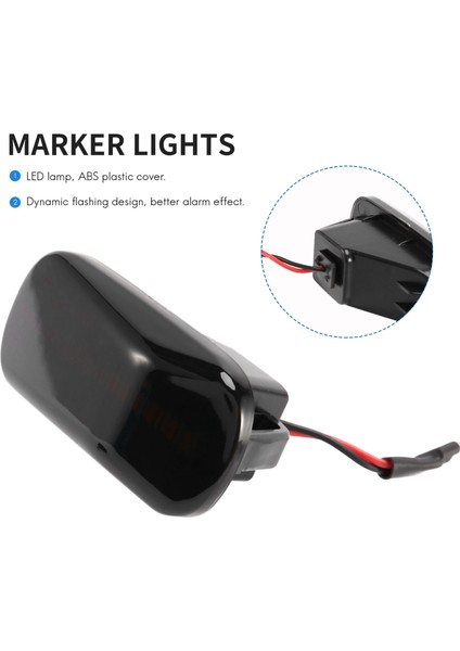 Araba LED Dinamik Yan Işaretleyici Sinyal Lamba Işığı Dönüş Lambası Honda Accord Civic Acura Cr-V Fit Jazz Odyssey Siyah (Yurt Dışından)
