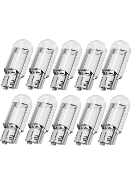 10 Adet Araba LED T10 W5W Cob Okuma Tavan Aydınlatması Işaretleyici Işık Işıkları Plaka Ampuller 168 194 192 Dc 12V Beyaz (Yurt Dışından)