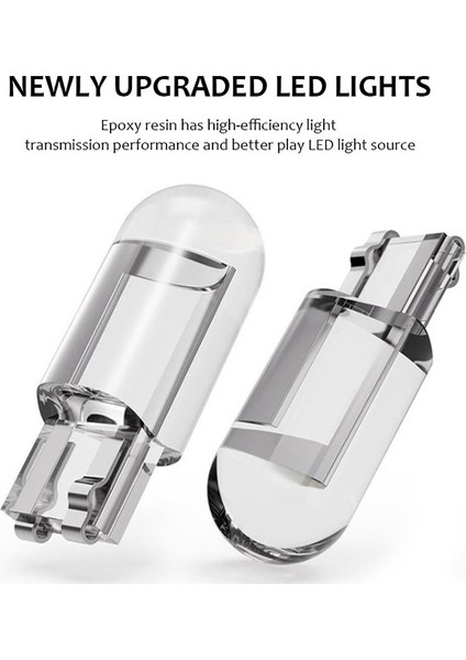 10 Adet Araba LED T10 W5W Cob Okuma Tavan Aydınlatması Işaretleyici Işık Işıkları Plaka Ampuller 168 194 192 Dc 12V Beyaz (Yurt Dışından)