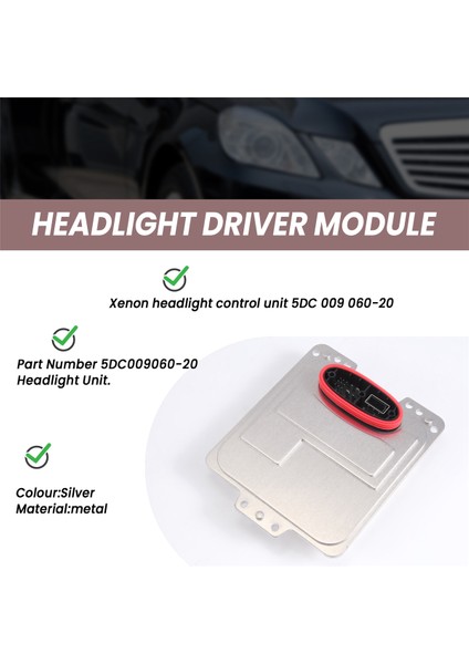 D1S Xenon Hıd Far Balastı Mercedes Benz W212 C207 A207 5DC009060-20 5DC00906020 Hıd Xenon Balastı 35W 85V Ac (Yurt Dışından)