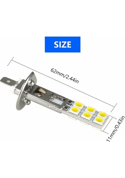8pcs H1 6000K Süper Beyaz 80W LED Far Ampulleri Kiti Sis Sürüş Işığı (Yurt Dışından)