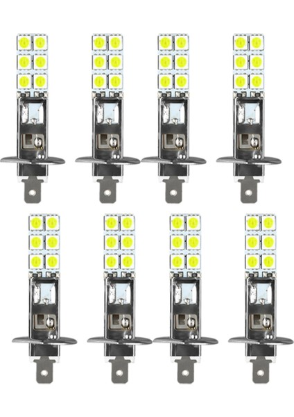 8pcs H1 6000K Süper Beyaz 80W LED Far Ampulleri Kiti Sis Sürüş Işığı (Yurt Dışından)