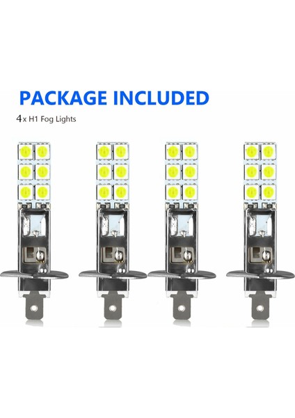 8pcs H1 6000K Süper Beyaz 80W LED Far Ampulleri Kiti Sis Sürüş Işığı (Yurt Dışından)