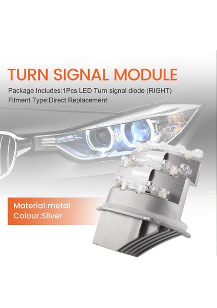 Yeni Bmw E90 E91 Lcı 328I 335I M3 Sağ Yan LED Dönüş Sinyali Ampul Diyot Gösterge Modülü 63127245814 (Yurt Dışından)