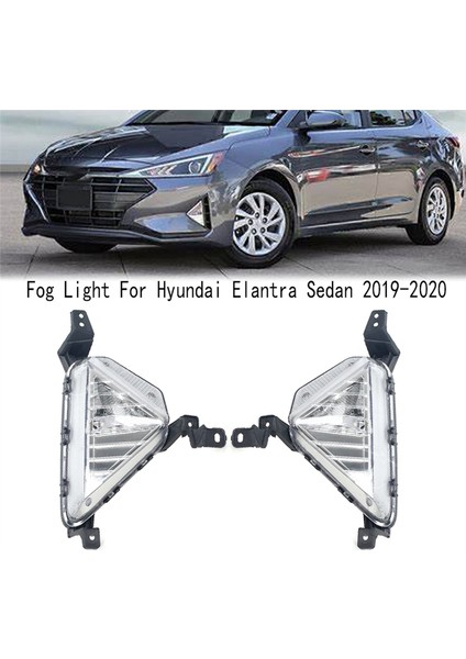 Sağ Ön Tampon Sis Lambası Sinyal Lambası Hyundai Elantra Sedan 2019-2020 Için Far 92301-F2510 92302-F2510 (Yurt Dışından)