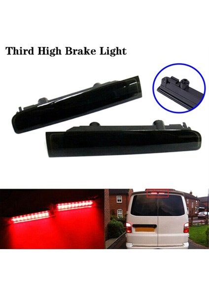 2 Adet Araba Üçüncü Yüksek Fren Lambası Ahır Kapısı Arka Fren Lambası Yüksek Montajlı Stop Lambası Vw Transporter T5 T6 2003-2016 Için (Yurt Dışından)