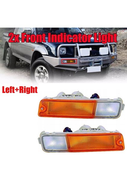 1 Çift Araba Ön Tampon Sis Lambası Çubuğu Lambası Gösterge Sinyal Lambası Mitsubishi Triton Ute Mk Serisi 1 2 3 109133 (Yurt Dışından)