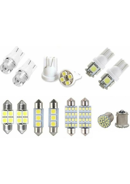 14 Çeşitli LED Araç Iç Iç Işık Kubbe Gövde Haritası Plaka Lambası Ampul (Yurt Dışından)