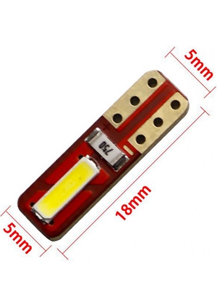 10 Adet Otomobil LED Gösterge Lambası T5 7020 2smd Merkezi Konsol Gösterge Işığı Merkezi LED Kilometre Sayacı Işık (Yurt Dışından)