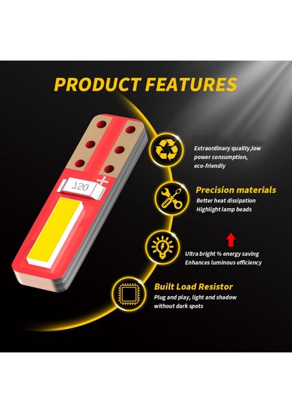 10 Adet Otomobil LED Gösterge Lambası T5 7020 2smd Merkezi Konsol Gösterge Işığı Merkezi LED Kilometre Sayacı Işık (Yurt Dışından)