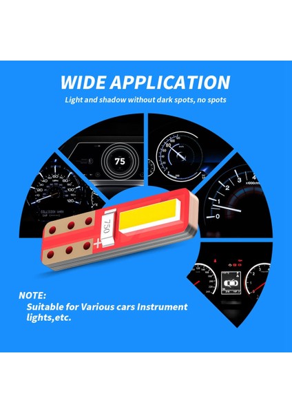 10 Adet Otomobil LED Gösterge Lambası T5 7020 2smd Merkezi Konsol Gösterge Işığı Merkezi LED Kilometre Sayacı Işık (Yurt Dışından)