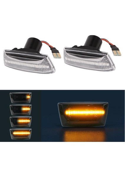 Araba Dinamik Yan Işaret Işığı LED Dönüş Sinyali Işığı Cadillac Bls Cts Daewoo Lacetti Holden Cruze Chevrolet Temizle (Yurt Dışından)