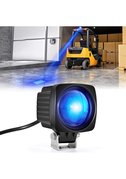 Kare LED Forklift Güvenlik Işıkları Mavi Dc 10-80V Forklift Geri Vites Işıkları 3W Depo Yaya Uyarı Spot Işığı (Yurt Dışından)