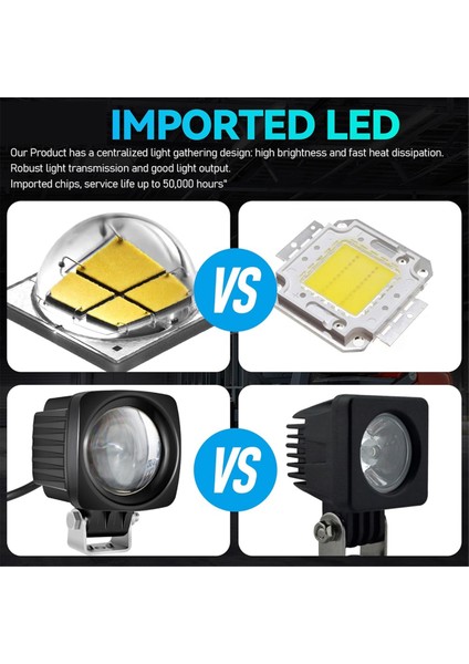 Kare LED Forklift Güvenlik Işıkları Mavi Dc 10-80V Forklift Geri Vites Işıkları 3W Depo Yaya Uyarı Spot Işığı (Yurt Dışından)