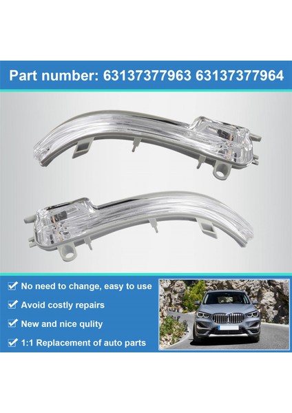 1 Çift Dikiz Aynası Işığı 63137377963 63137377964 Bmw X2 F39 X1 F49 16-21 Yan Kapı Aynası Dönüş Gösterge Lambası (Yurt Dışından) indirimleri