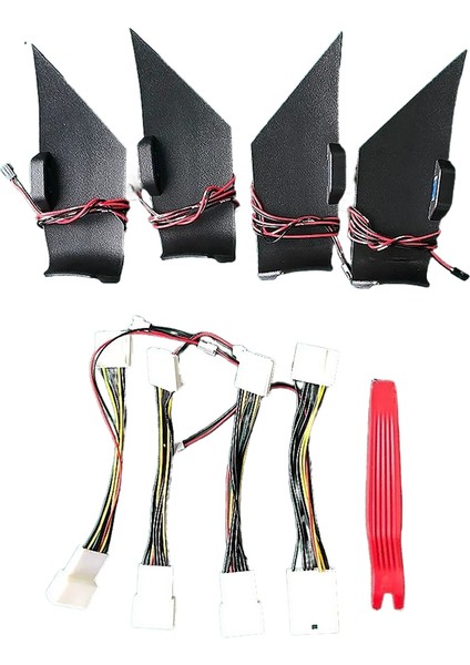 Toyota Camry Için Yeni Araba Gidon Iç Ortam Işığı 18-22 Kapı Kolu Işık Dört Kapı Işıkları Buz Mavisi (Yurt Dışından)