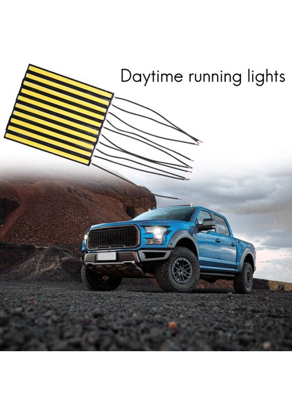 10X 12V Su Geçirmez Drl LED Şerit Işıklar Lar Kamp Karavan Tekne Araba Cob-Beyaz (Yurt Dışından) fiyatları