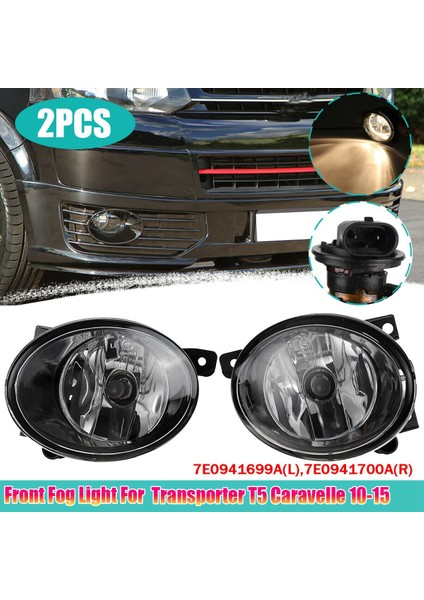 1 Çift Araba Ön Sis Lambası Ampullü T5 Transporter 2010-2015 7E0941699A 7E0941700A (Yurt Dışından)