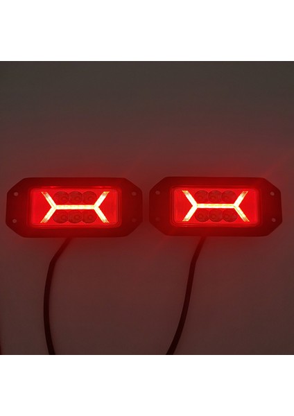 40W LED Off-Road Çalışma Işığı Dikdörtgen x Sis Lambası Araba Kamyon Atv Römork Motosiklet Için Kırmızı Işık (Yurt Dışından)