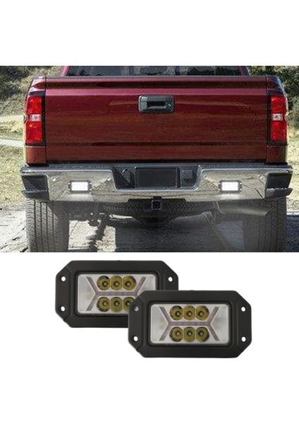 40W LED Off-Road Çalışma Işığı Dikdörtgen x Sis Lambası Araba Kamyon Atv Römork Motosiklet Için Kırmızı Işık (Yurt Dışından)