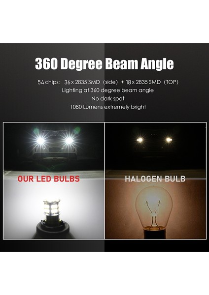 1156 LED Ampul Beyaz 1003 BA15S 1141 7506 LED Ampul 2835 54-Smd (Yurt Dışından) fırsatları