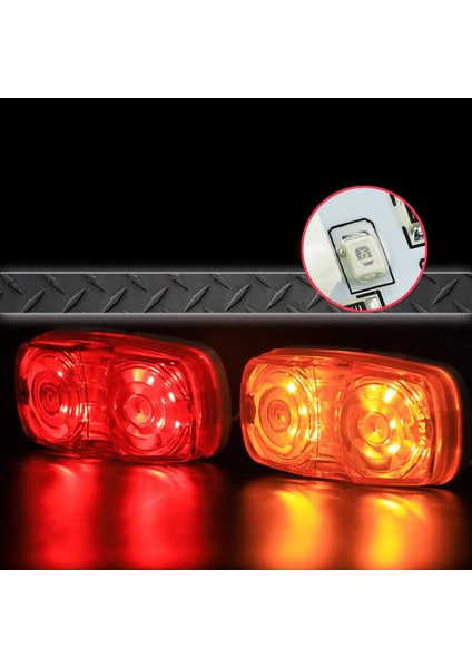 LED Römork Işaret Işıkları, 10 Diyot Gümrükleme 4x2 12V Çift Kabarcık (Yurt Dışından) indirimleri